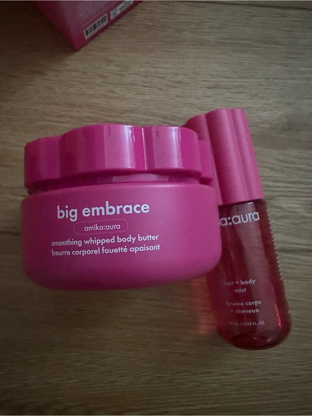 amika Body Butter & Aura Hair + Body Mist Duo - Bright Pink